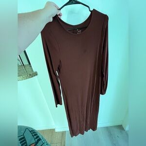 a new day Chocolate Long Sleeve Dress